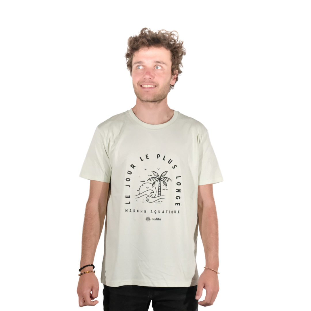 Tee-shirt unisexe Anfibi "Le jour le plus longe" - Vert Pastel