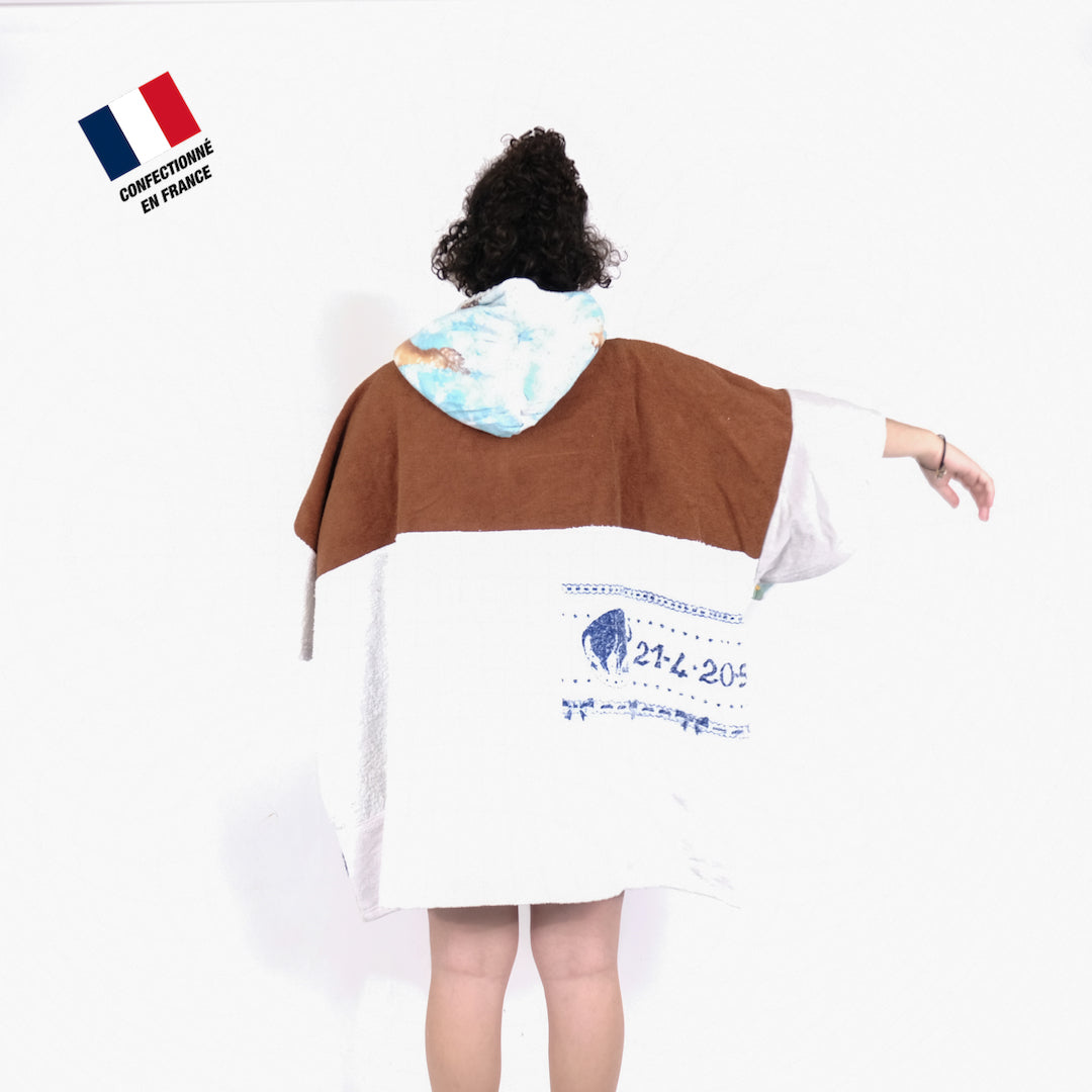 Poncho Anfibi Junior 100% Upcyclé « Crab Slaw » modèle unique