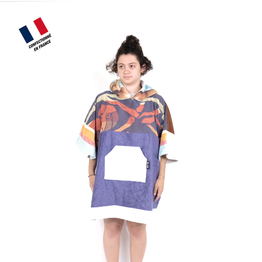 Poncho Anfibi Junior 100% Upcyclé « Crab Slaw » modèle unique