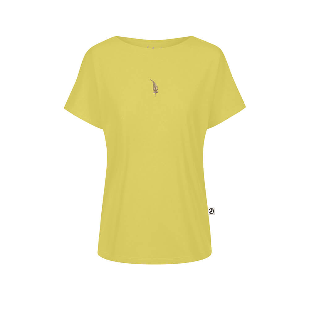 T-Shirt jaune coton bio et fibres de cellulose Fernser Forestfibre