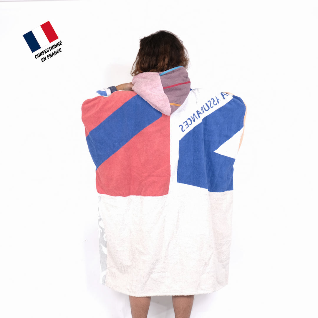 Poncho Anfibi unisexe 100% Upcyclé « Watercolor » modèle unique