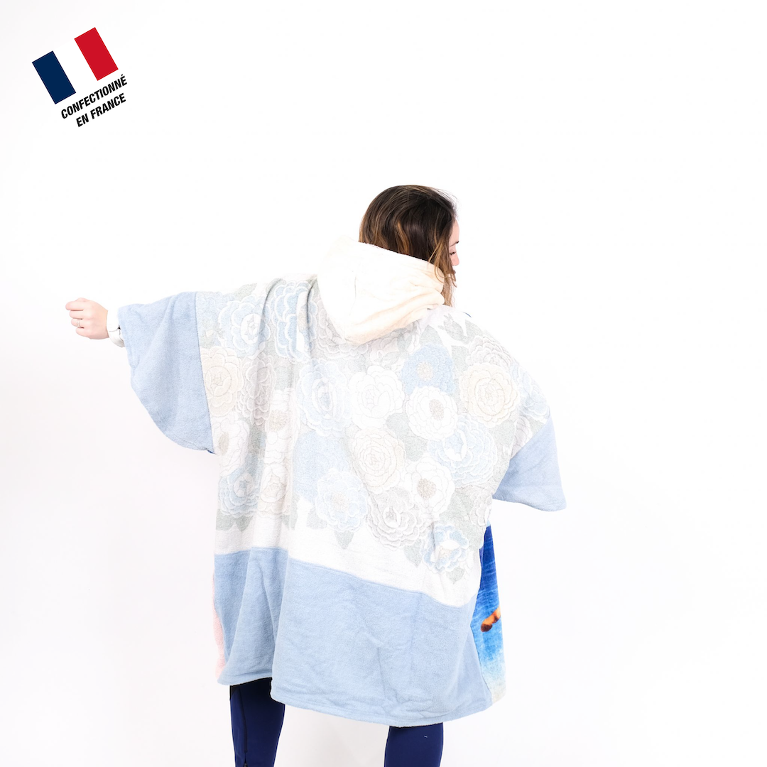 Poncho Anfibi unisexe 100% Upcyclé « Horse » modèle unique