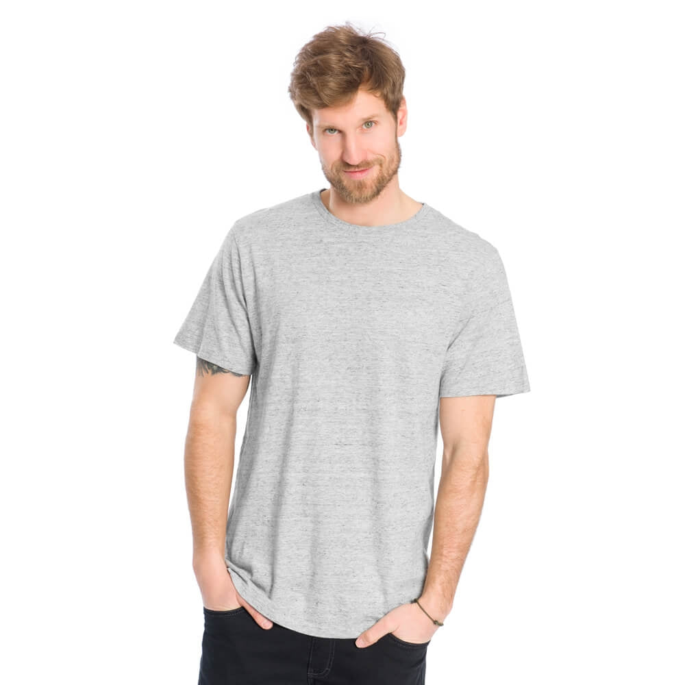 T-shirt Gris manches courtes coton bio et fibres de cellulose