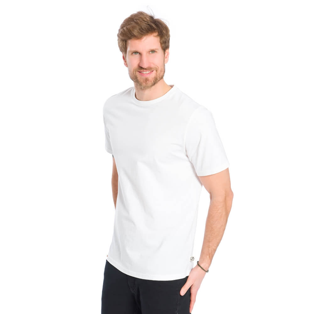 T-shirt blanc Homme en fibres végétales